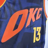 2023/24 KC Thunder GEORGE #13 Black City Edition NBA Jerseys