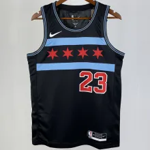 2023/24 Bulls JORDAN #23 Black City Edition NBA Jerseys 热压