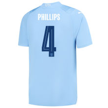 PHILLIPS #4 Man City 1:1 Home Blue Fans Jersey 2023/24 (UCL Font) ★★