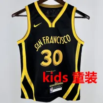 2024/25 Warriors CURRY #30 Black Kids NBA Jersey