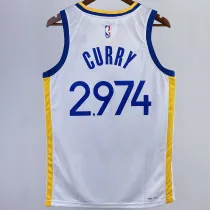 2023/24 Warriors CURRY #2974 White NBA Jerseys