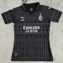 2023/24 AC Milan x PUMA x Pleasures 4Th Black Women Soccer Jersey 女