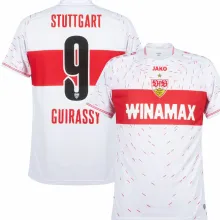 GUIRASSY #9 VFB Stuttgart Home Fans Soccer Jersey 2023/24 (STUTTGART 有号上广告条) ★★