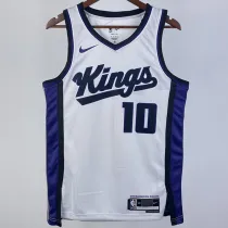 2023/24 Kings SABONIS #10 White NBA Jerseys 热压
