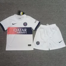 2023/24 PSG Away White Kids Soccer Jersey