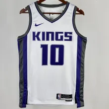2023/24 Kings SABONIS #10 White NBA Jerseys 热压