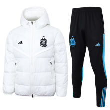 2024 Argentina White Cotton Jacket （A Set）