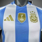 2024/25 Argentina Home Player Version Long Sleeve Jersey (Have FlFA World Champion 2022 有胸前章)