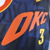 2023/24 KC Thunder GIDDEY #3 Black City Edition NBA Jerseys