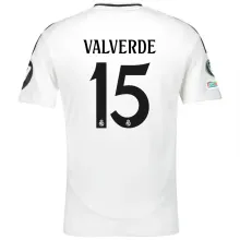 VALVERDE #15 RM 1:1 Quality Home Fans Jersey 2024/25 （UCL Font) ★★