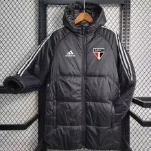 2023/24 Sao Paulo Black Cotton Jacket 白三边