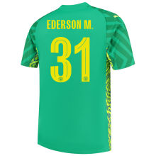 EDERSON M. #31 Man City Goalkeeper Soccer Jersey 2023/24 (UCL Font) ★★