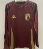 2024/25 Belgium Home Fans Long Sleeve Jersey