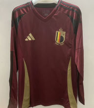 2024/25 Belgium Home Fans Long Sleeve Jersey