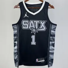 2023/24 Spurs WEMBANYAMA #1 Black NBA Jerseys