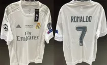 RONALDO # 7 RM Home Retro Jersey 2015/16 (Have All Patch) (10) 全套章 +2016胸前小字 ★★