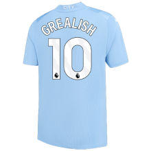 GREALISH #10 Man City 1:1 Home Blue Fans Jersey 2023/24 (League Font) ★★