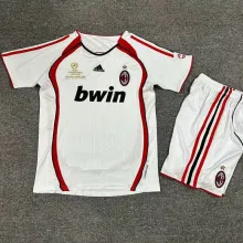 2006/07 AC Away White UCL Final Retro Kids Soccer Jersey