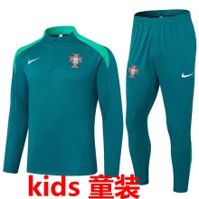 2024/25 Portugal Blackish Green Kids Sweater Tracksuit