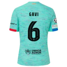 GAVI #6 BA 1:1 Third Blue Fans Soccer Jersey 2023/24 (UCL Font 欧冠字体) ★★
