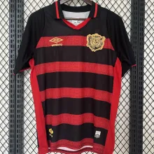 2024/25 Sport Recife Home Red Black Fans Soccer Jersey