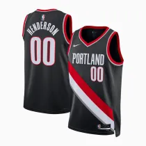 2023/24 Trail Blazerst HENDERSON #00 Black NBA Jerseys