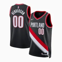2023/24 Trail Blazerst HENDERSON #00 Black NBA Jerseys