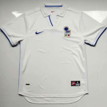1998 Italy Away Wihte Retro Soccer Jersey