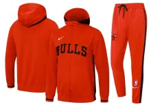 2024/25 Bulls Red Hoody Zipper Jacket Tracksuit