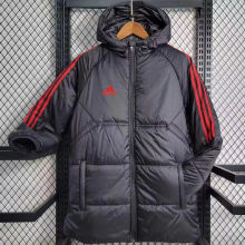 2023/24 AD Black Cotton Jacket 红三边