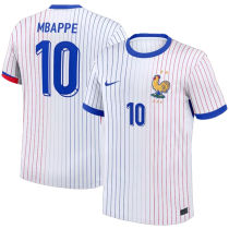 MBAPPE #10 France 1:1 Quality Away White Fans Jersey 2024/25 ★★