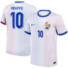 MBAPPE #10 France 1:1 Quality Away White Fans Jersey 2024/25 ★★