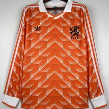 1988 NL Home Orange Retro Long Sleeve Jersey