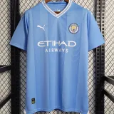STONES #5 Man City 1:1 Home Blue Fans Jersey 2023/24 (UCL Font) ★★