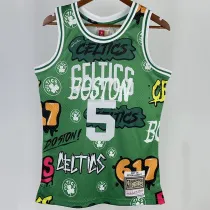 1907/08 Celtics GARNETT #5 Green Retro NBA Jerseys 热压