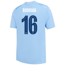 RODRIGO #16 Man City 1:1 Home Blue Fans Jersey 2023/24 (UCL Font) ★★