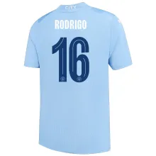 RODRIGO #16 Man City 1:1 Home Blue Fans Jersey 2023/24 (UCL Font) ★★