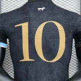 2023/24 Argentina Black Special Edition Player Version Jersey (Have No.10 带金色10号)