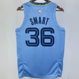 2023/24 Grizzlies SMART #36 Blue NBA Jerseys Hot Pressed