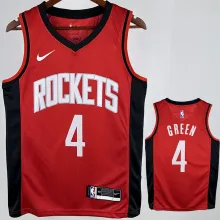 2024/25 Rockets GREEN #4 Red NBA Jerseys Hot Pressed