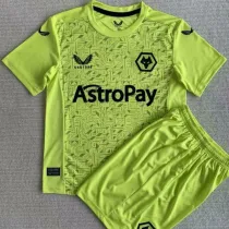 2023/24 Wolves Goalkeeper Green Kids Soccer Jersey