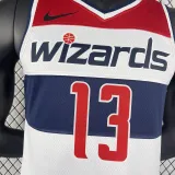 2023/24 Wizards POOLE #13 White Home NBA Jerseys