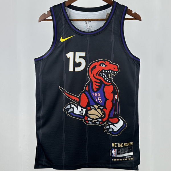 2025 Timberwolves CARTER #15 Black NBA Jerseys 热压