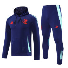 2025 Flamengo Sapphire Blue Hoody Zipper Jacket Tracksuit