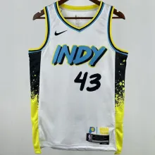 2025 Pacers SIAKAM #43 White City Edition NBA Jerseys