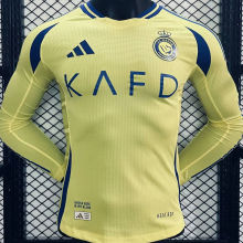 2024/25 Al Nassr Home Yellow Long Sleeve Player Version Jersey