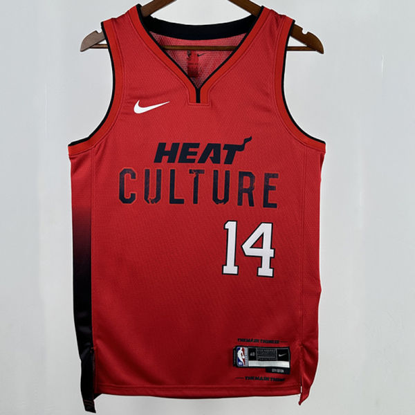 2025 Miami Heat HERRO #14 Red City Edition NBA Jerseys 热压