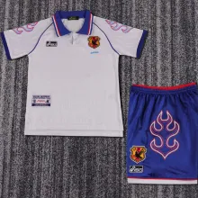 1998 Japan Away White Retro Kids Soccer Jersey