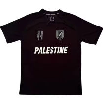 2025 Palestine Black Fans Soccer Jersey 白英文