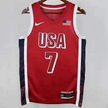 2024 Team USA DURANT #7 Red NBA Jersey